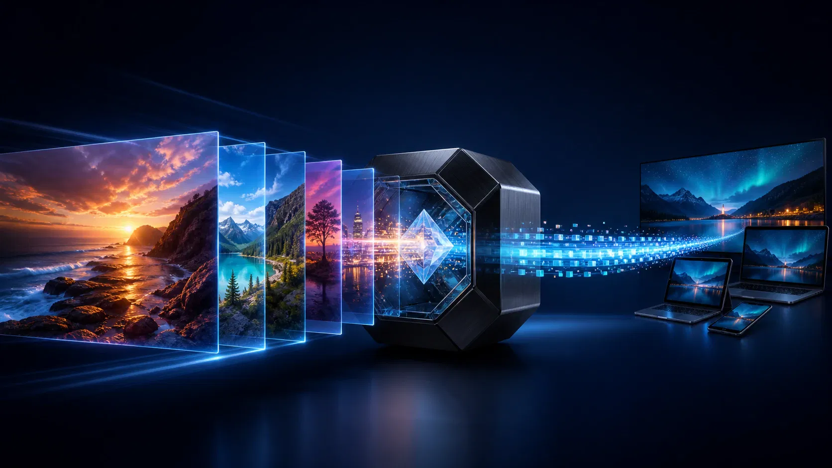 Abstract video frames compressing into an efficient AV2 streaming signal