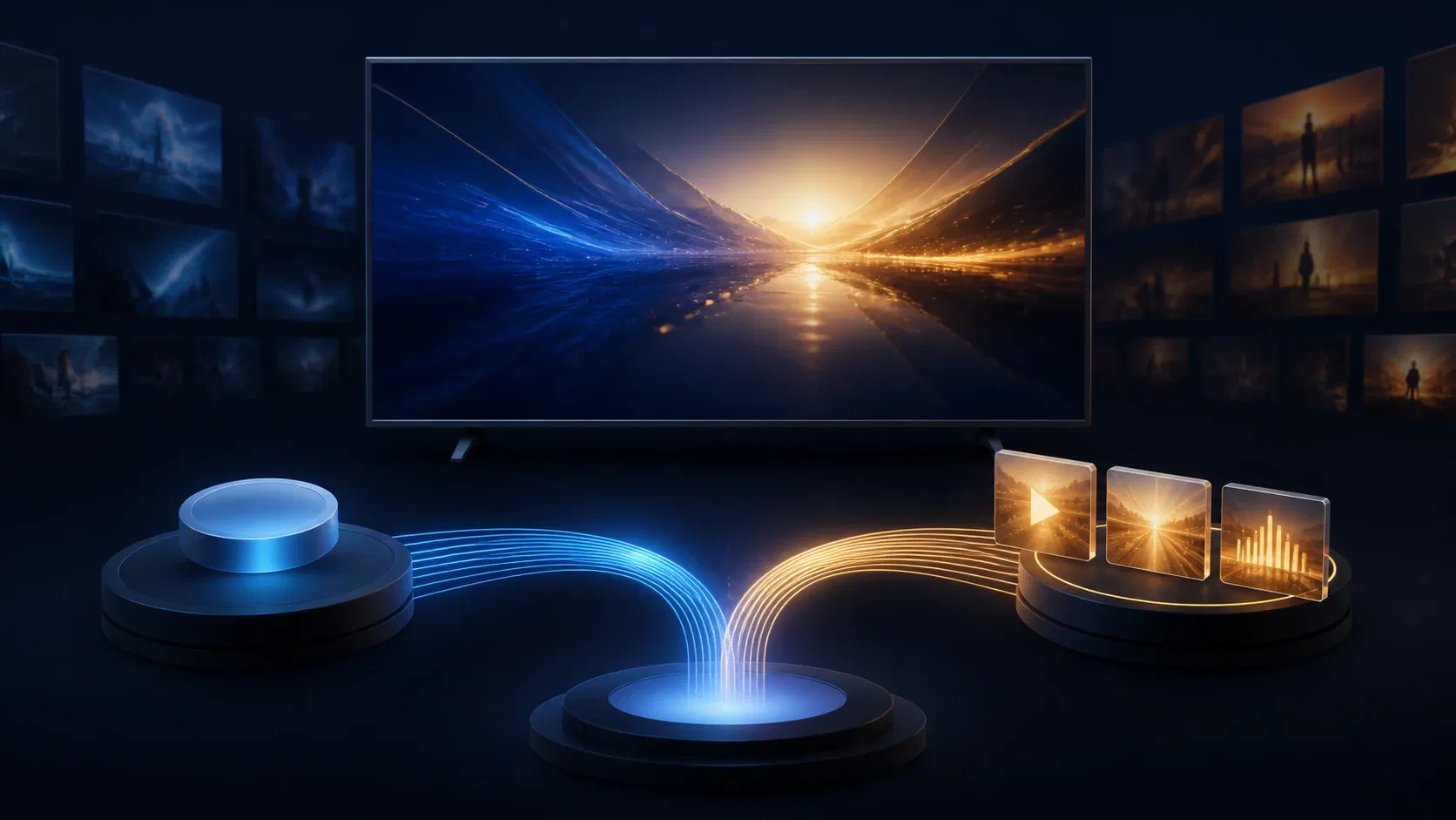 A streaming screen balancing a lower subscription price with a controlled flow of advertising