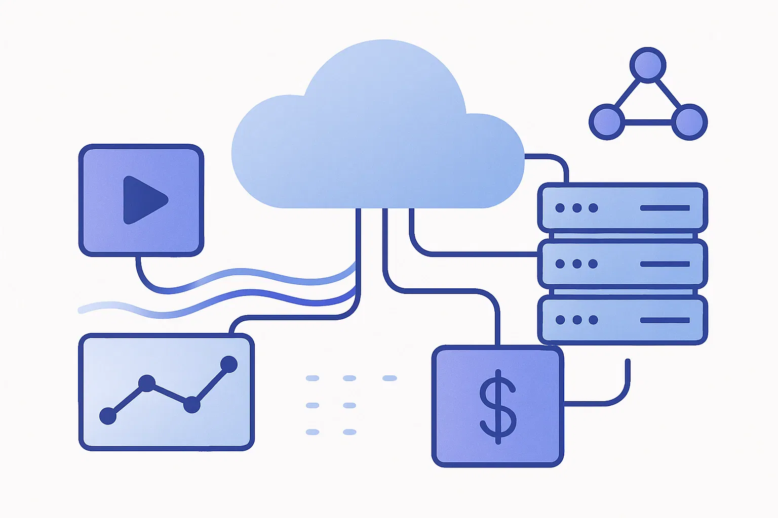 OTT platform development services architecture diagram showing optimized cloud infrastructure with CDN routing and cost efficiency metrics