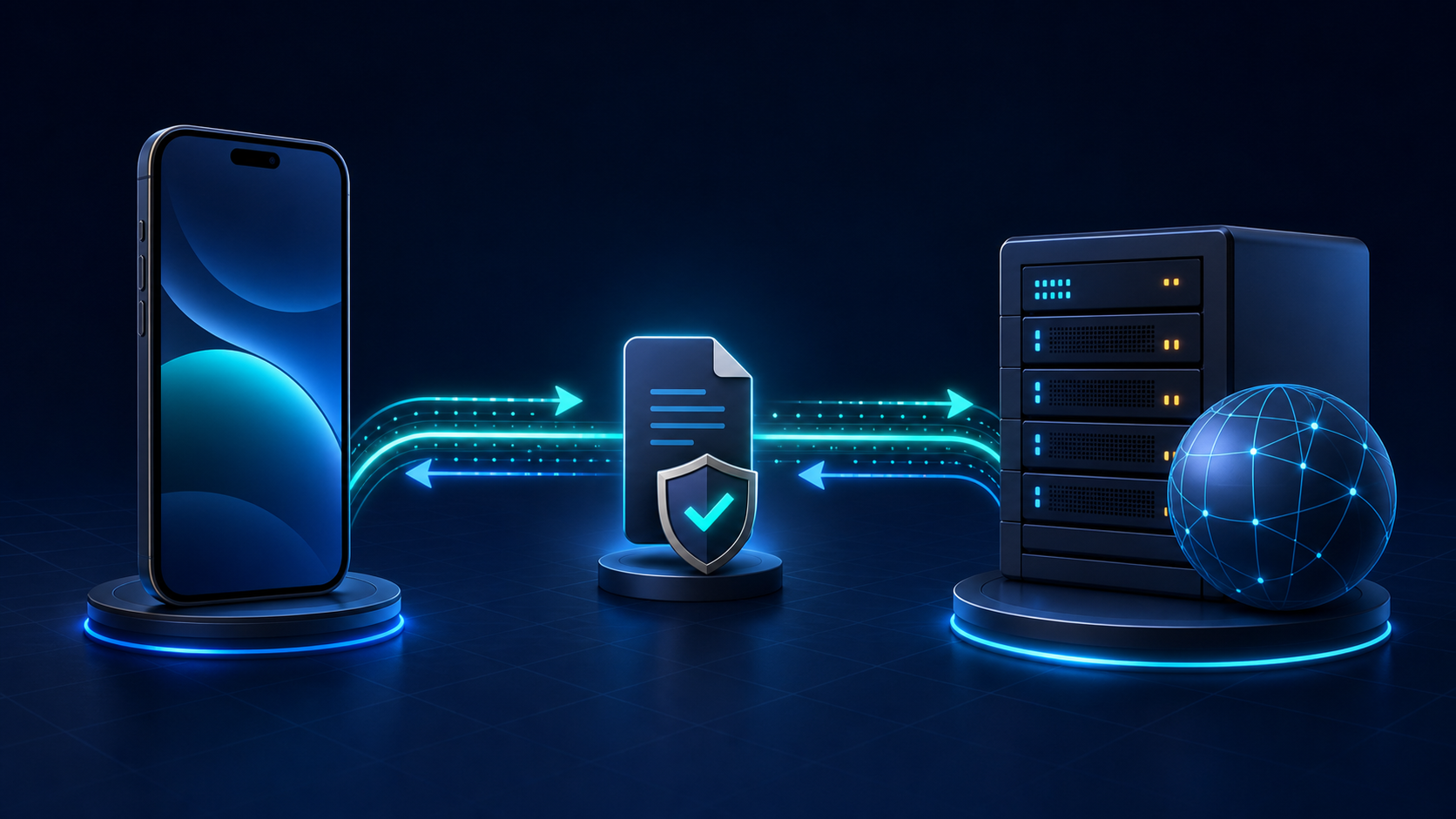 A secure connection between an iPhone app and a web domain through an AASA file