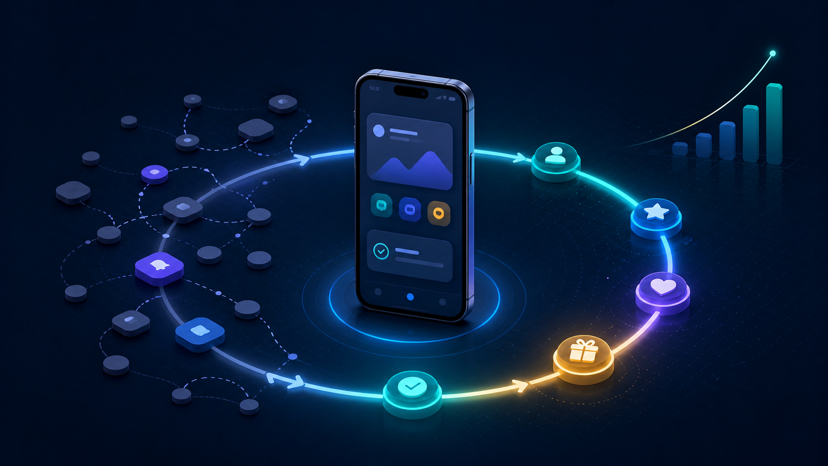 A mobile app turns scattered interactions into a meaningful engagement and retention loop