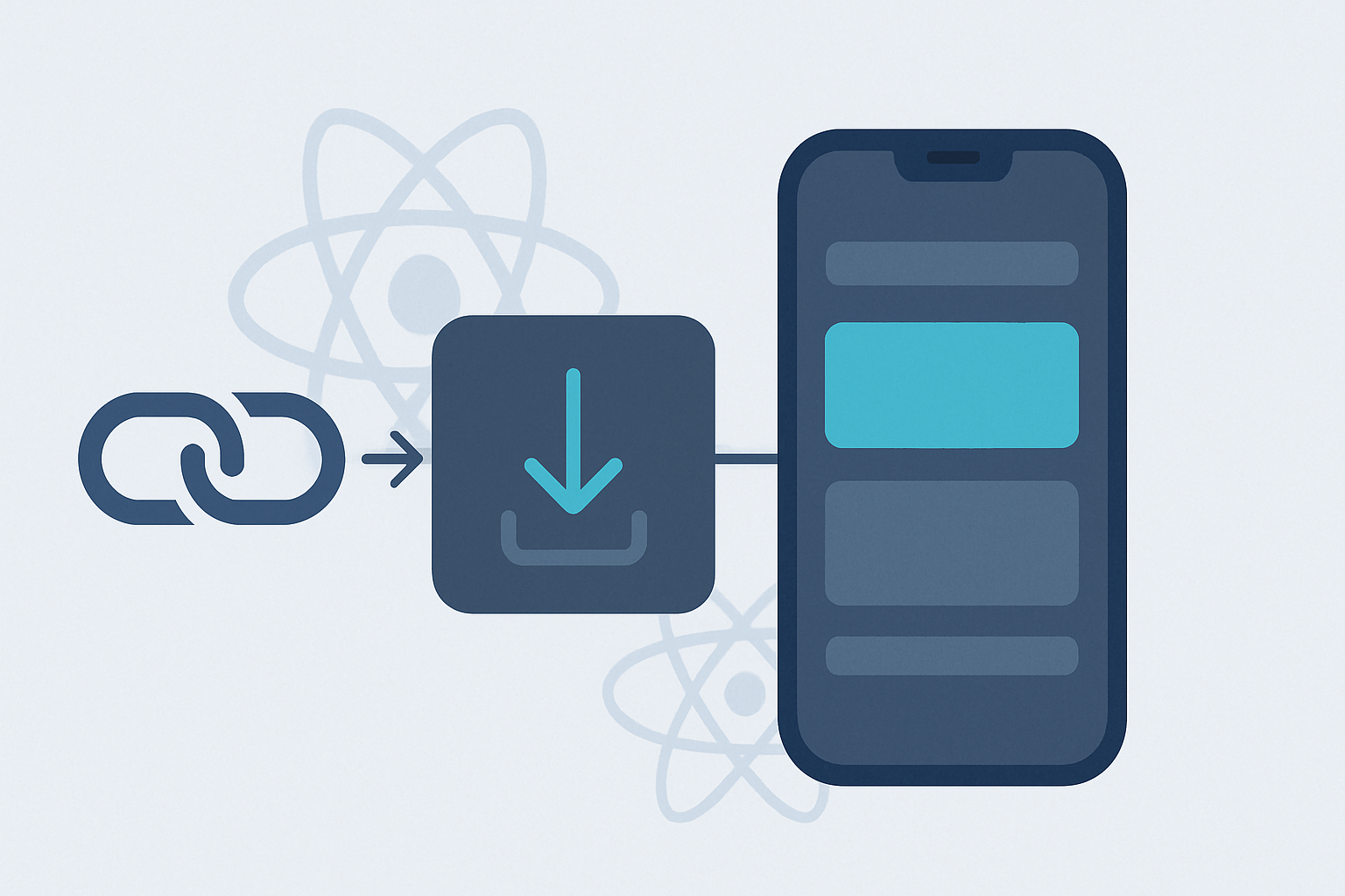Deferred deep link routing flow through an app store install into a React Native app screen