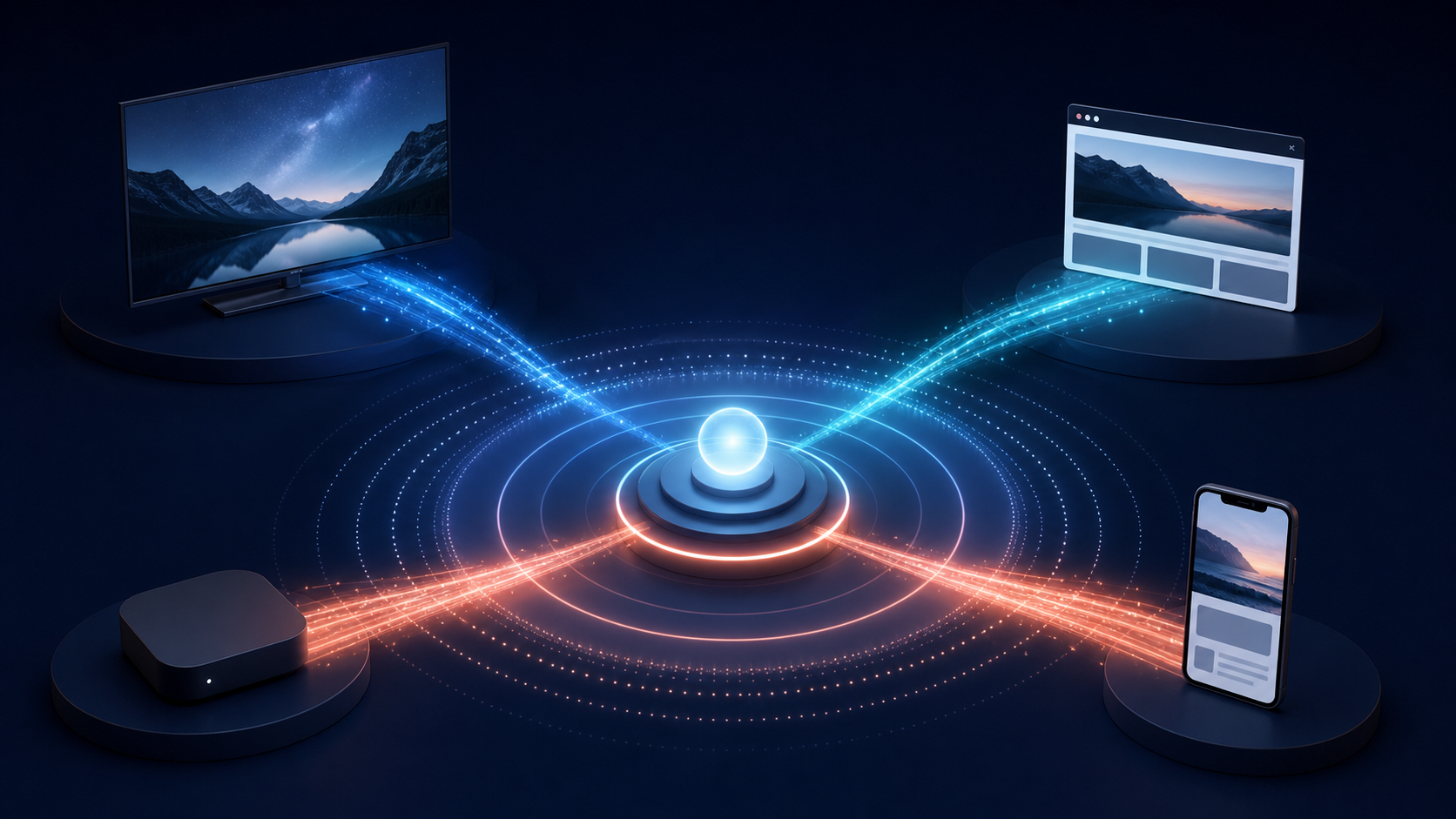 Broadcast, connected TV, web, and mobile ad signals converging into one reach model