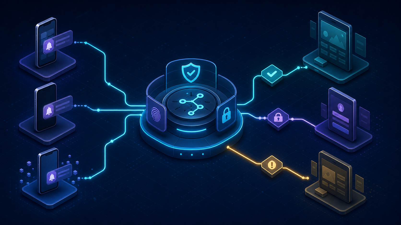 A single mobile route resolver handling push taps across foreground, background, cold start, authentication, and fallback states