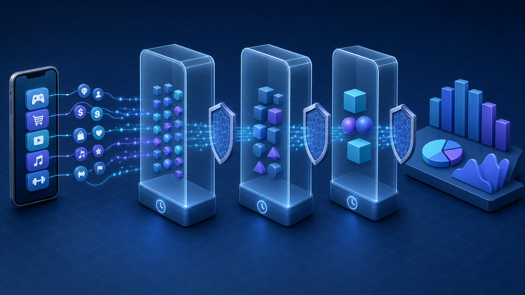 Three privacy-safe postback windows turning app activity into fine and coarse campaign signals