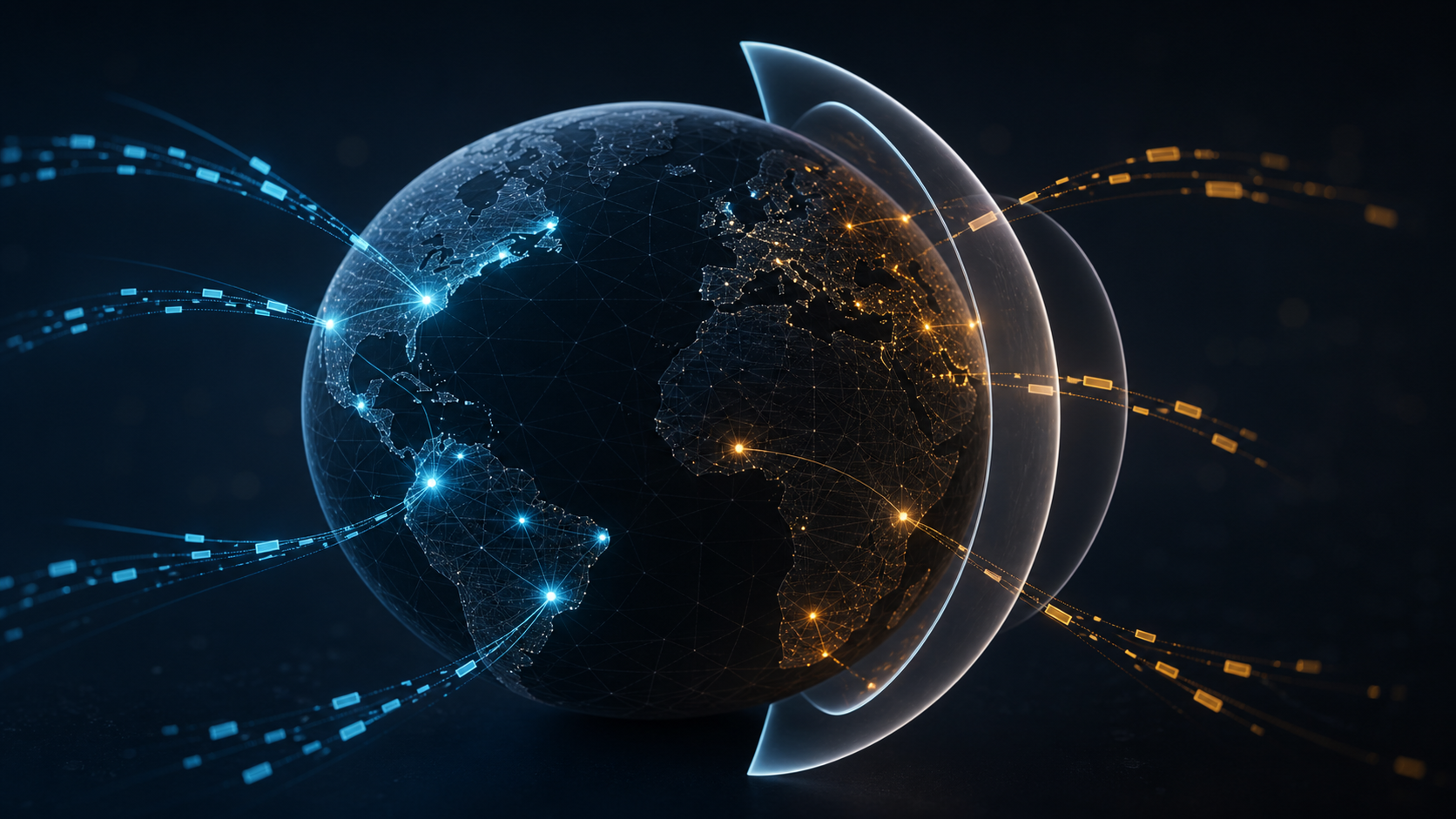 Global video delivery paths meeting geographic access boundaries