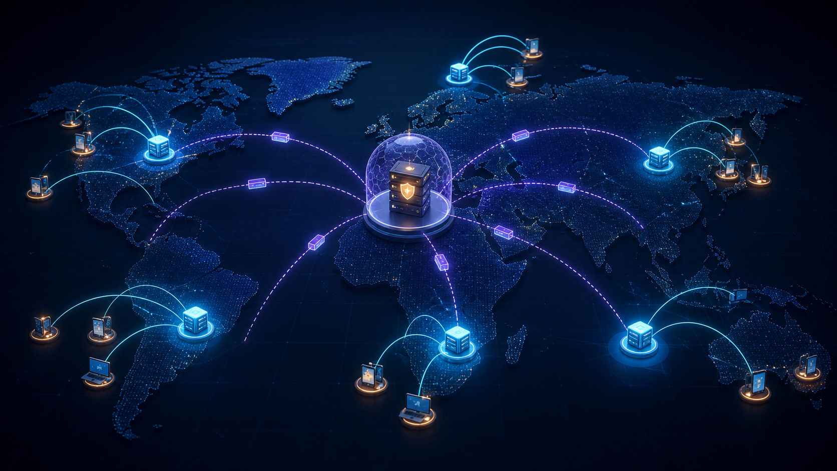 Edge servers deliver cached content to users around the world