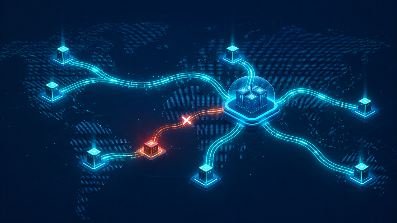 Distributed application traffic reaching healthy edge locations