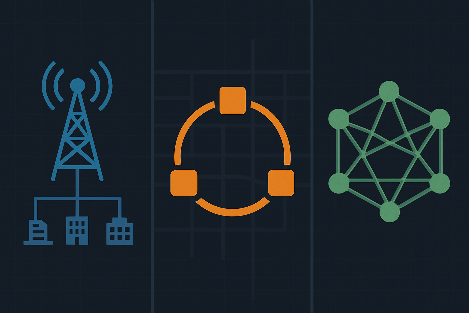 Three metropolitan area network ownership models: carrier-owned, enterprise fiber ring, municipal mesh