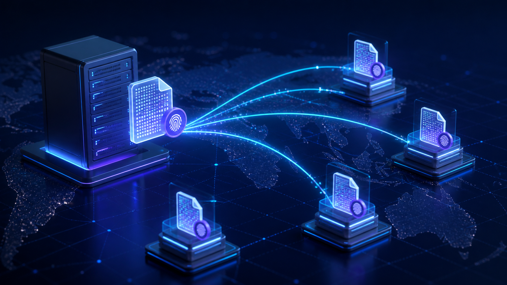 Origin server distributing version-tagged content to global edge caches